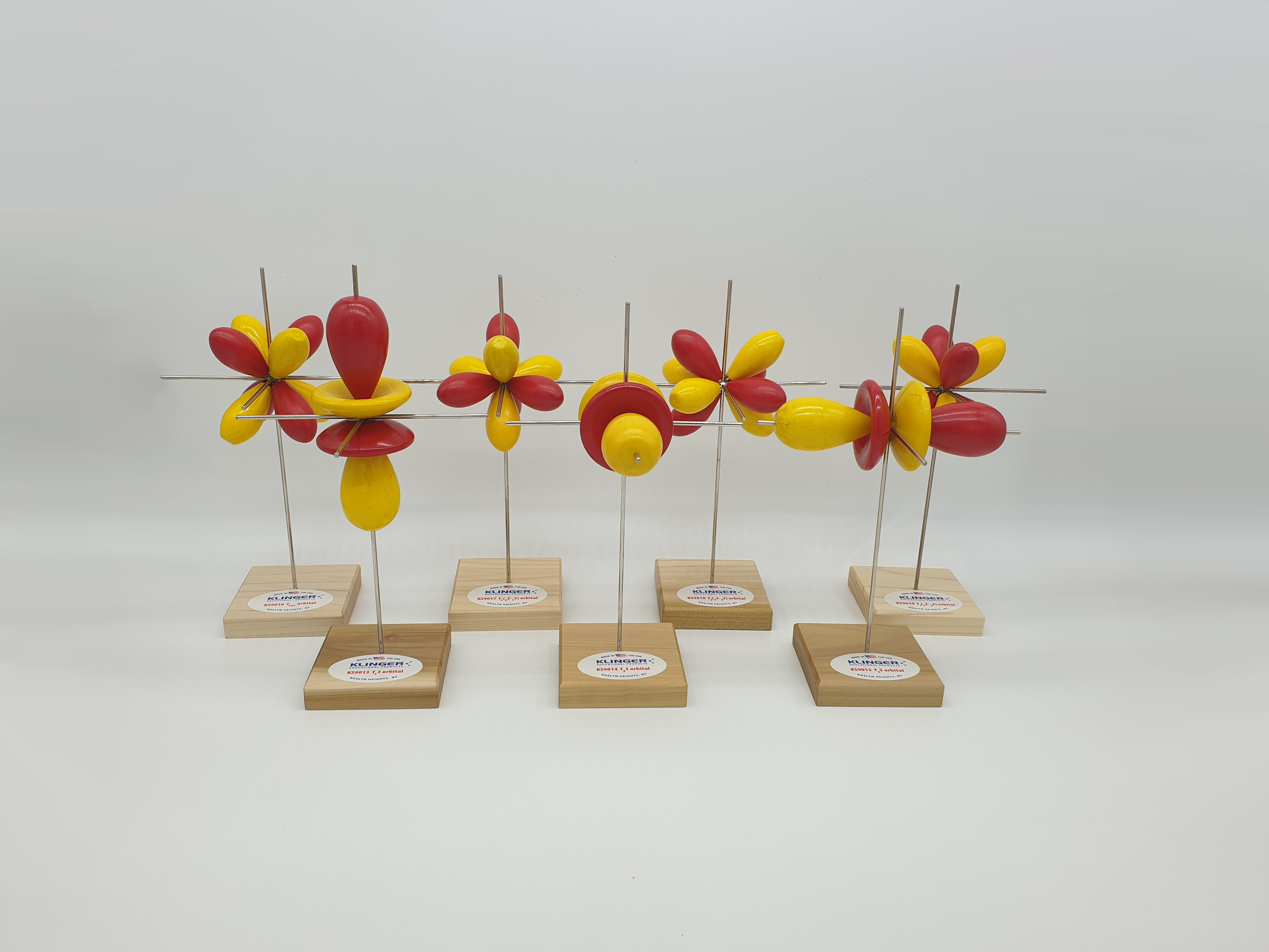 KS9027 Set of seven 'F' Orbital Models – Klinger Educational
