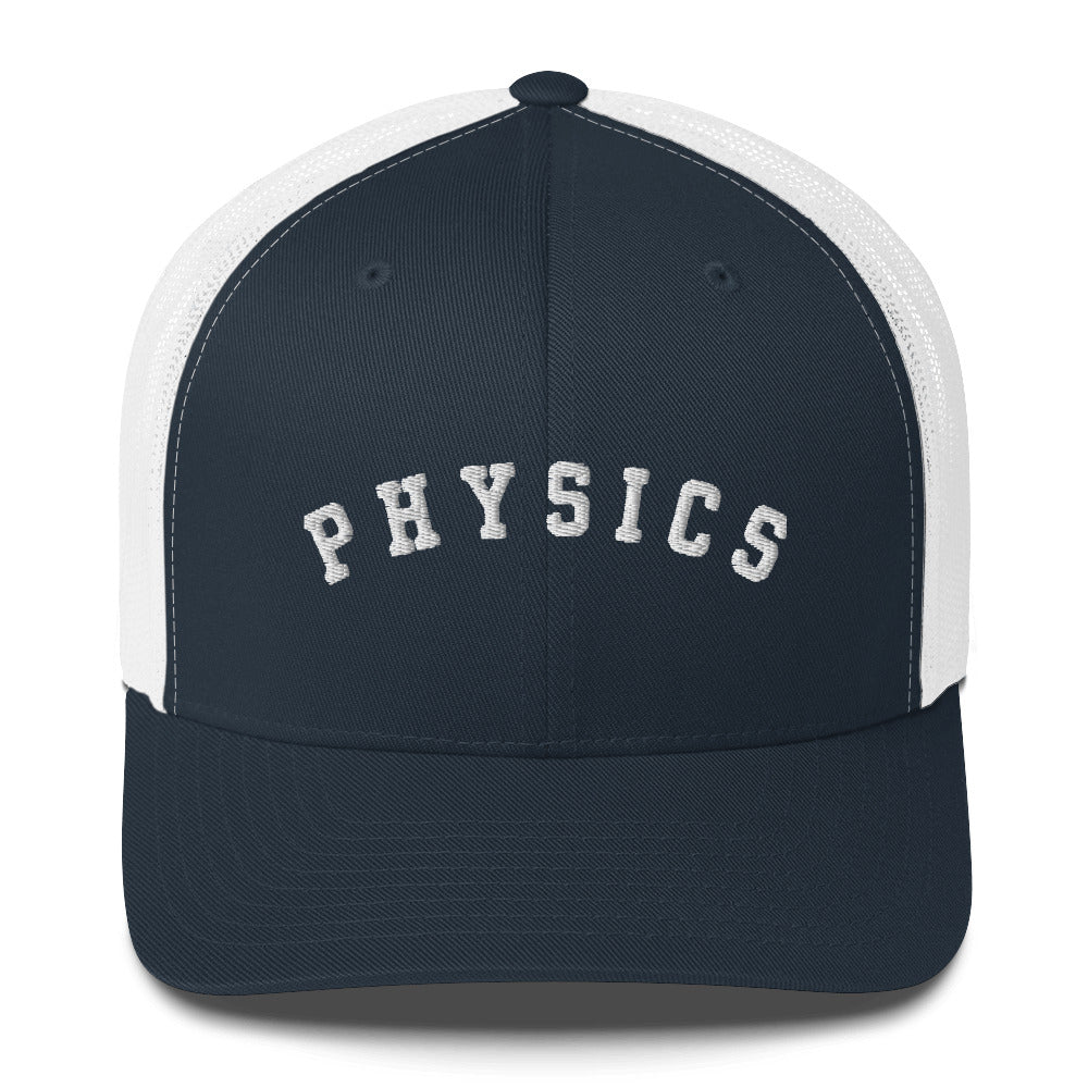 Physics Trucker Cap White Lettering