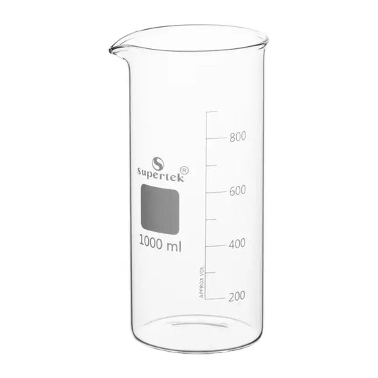 KSCI001000 Klinger Scientific Tall Form Glass Beakers with Graduation and Spout 1000ml 6Pk
