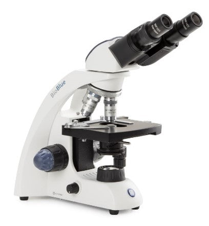 EBB-4260 BioBlue binocular microscope SMP 4/10/S40/S100x objectives with mechanical stage and 1 W NeoLED™ cordless illumination