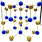 KS8074-2  Wurtzite Large Molecular Model Blue and Gold