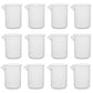 CH0137DF Beaker -12PK Plastic Beakers, 500ml - Polypropylene - Raised Graduations