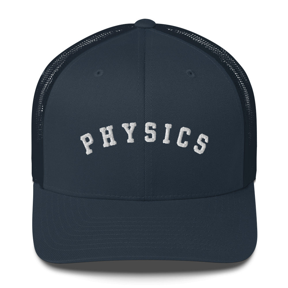 Physics Trucker Cap White Lettering