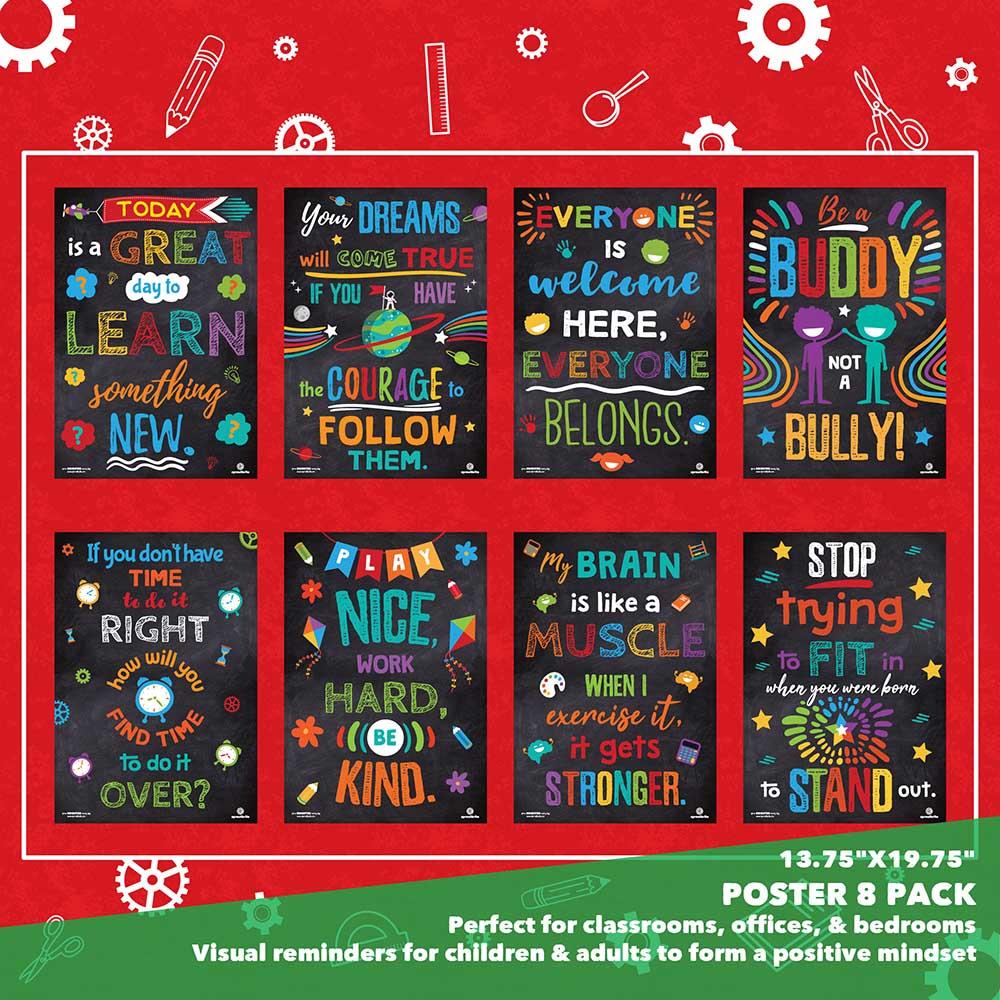 Sproutbrite SB-016 Classroom Posters 8 Pack 14"x20"