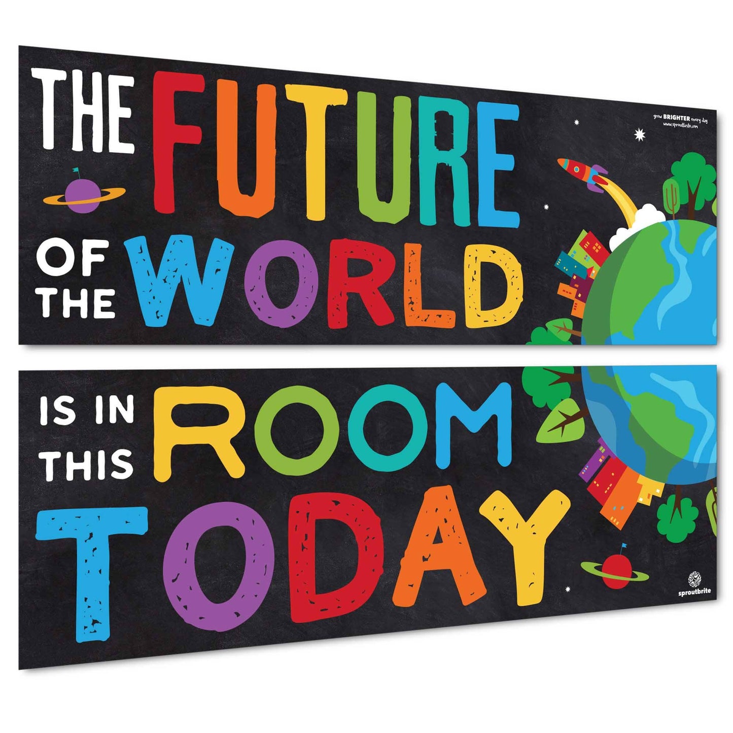 Sproutbrite SB-039 13.5"x39" When You Enter This Classroom Banner Pack