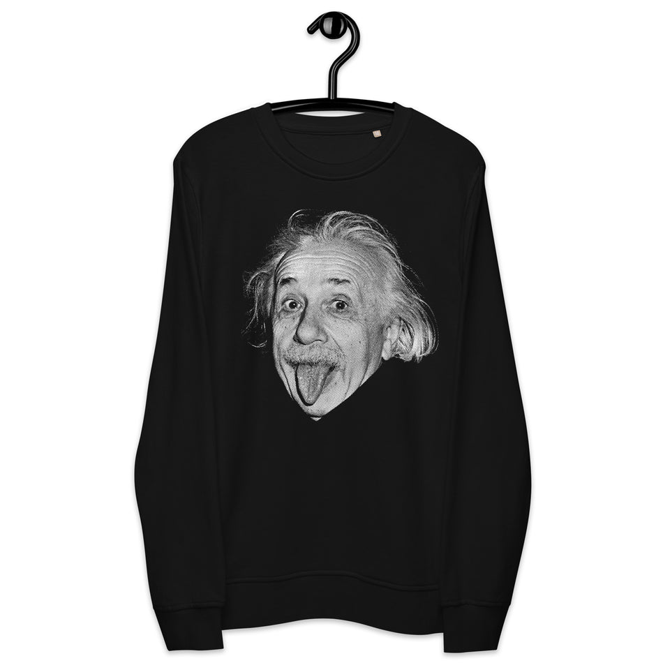 Einstein Face Unisex Organic Sweatshirt